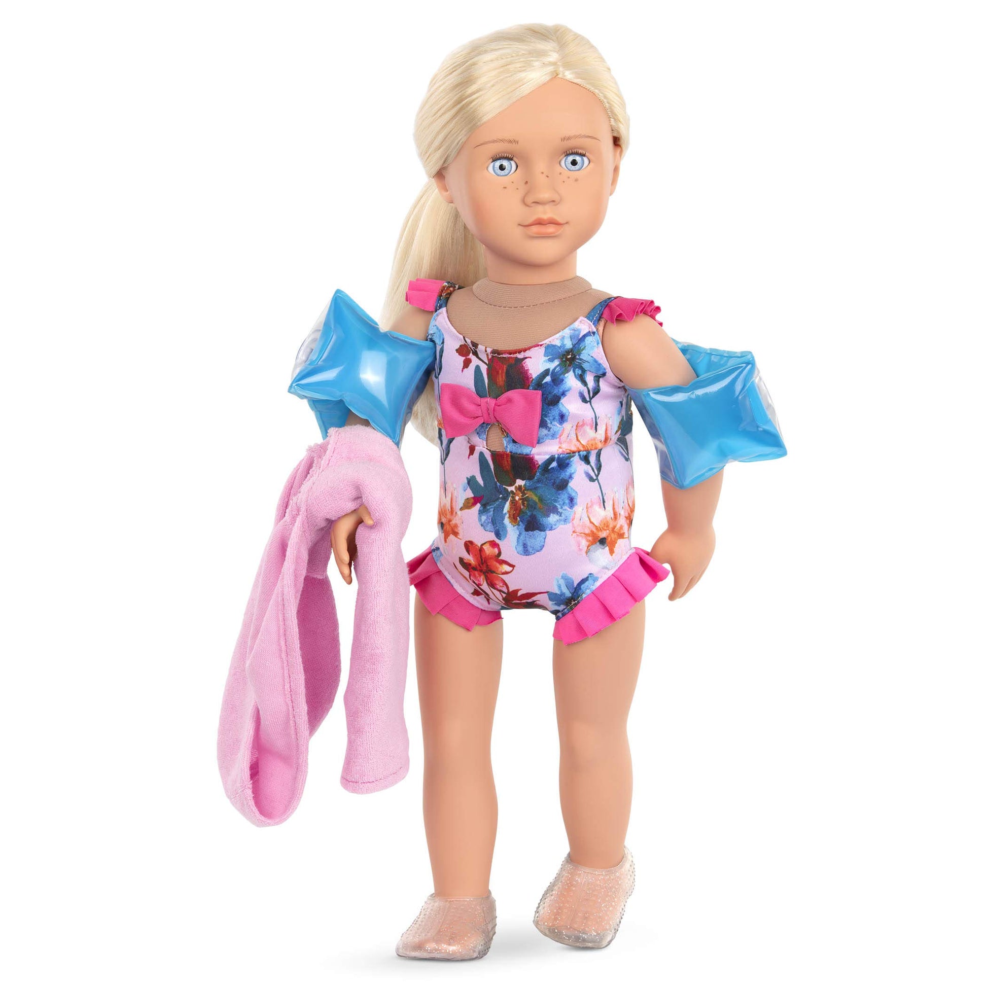 Our Generation BD30462Z Floral Print Bathing Suit Outfit