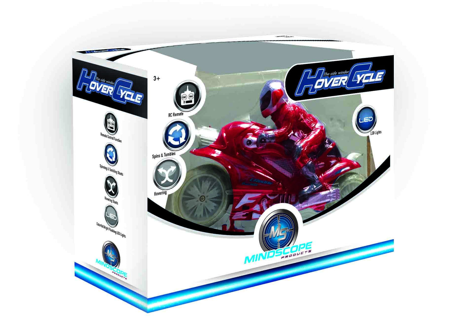 Mindscope Hovercycle Red 27 MHz Remote Control (RC) Stunt Performing Light Up Motorcycle