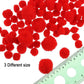 Cheeroyal 400Pcs Christmas Reindeer DIY Craft Set, Including 100Pcs Brown Pipe Cleaners Chenille, 150Pcs Googly Eyes, 150Pcs Red Pom Poms Pompoms Red