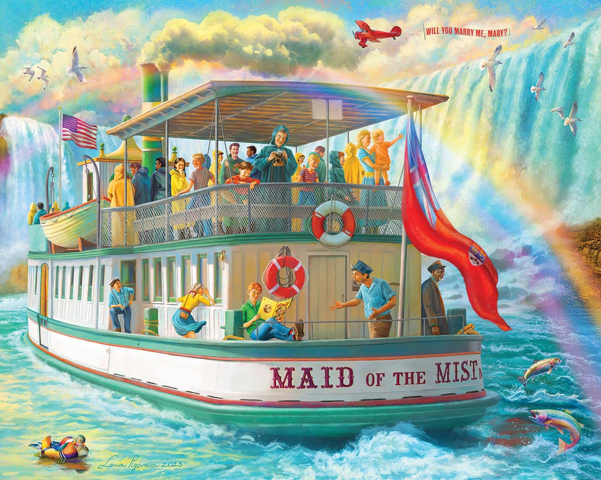 White Mountain 1000 Piece Jigsaw Puzzle, Family Road Trip Niagara Falls