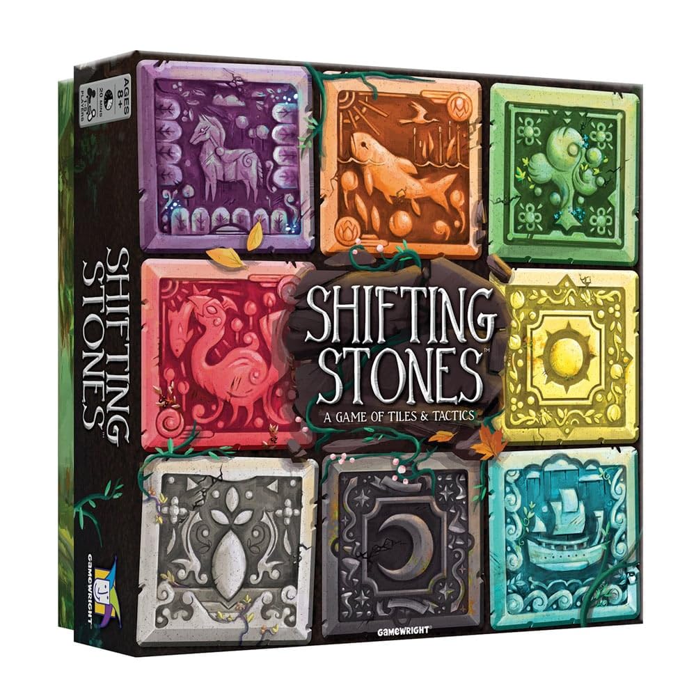 Gamewright - Shifting Stones - A Visual, Decision-Making Family Strategy Game of Tiles, Cards, and Tactics, 8 years +