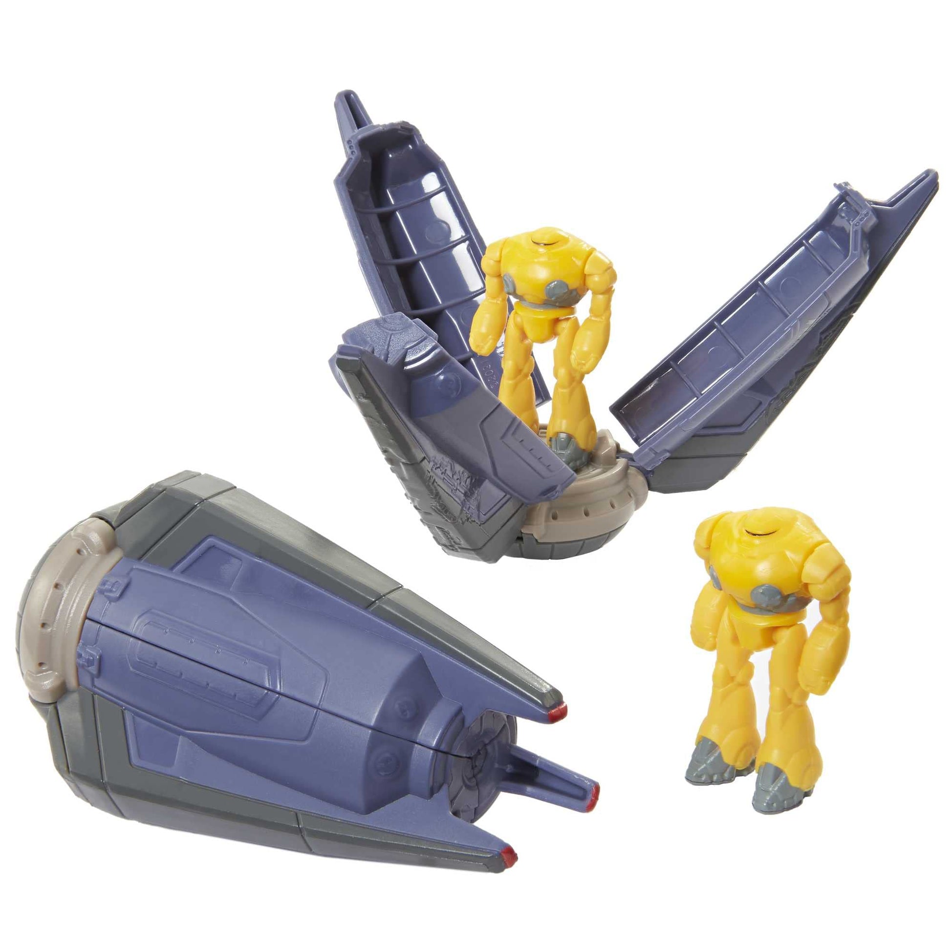 Mattel Disney Pixar Lightyear Hyperspeed Series Zyclops Space Pod Battle Damage & Zyclops Figure, 3.78 Inch Long Vehicle & 1.75 Inch Figure, Toy 4