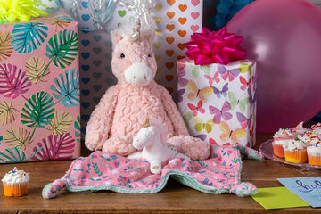 Mary Meyer Putty Plush Stuffed Animal for Girls and Boys Huggable Soft Toy, Blush Pink Unicorn, 13-Inches