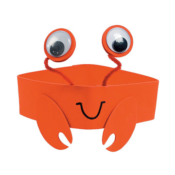 Fun Express Crab Foam Headband Craft Kit - VBS Vacation Bible School Supplies/Decor - Makes 12 - DIY Crafts for Kids and Fun Home Activities