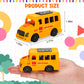 LSLYHTC 6Pcs School Bus Toys Bulk, Plastic Mini School Bus for Toddlers