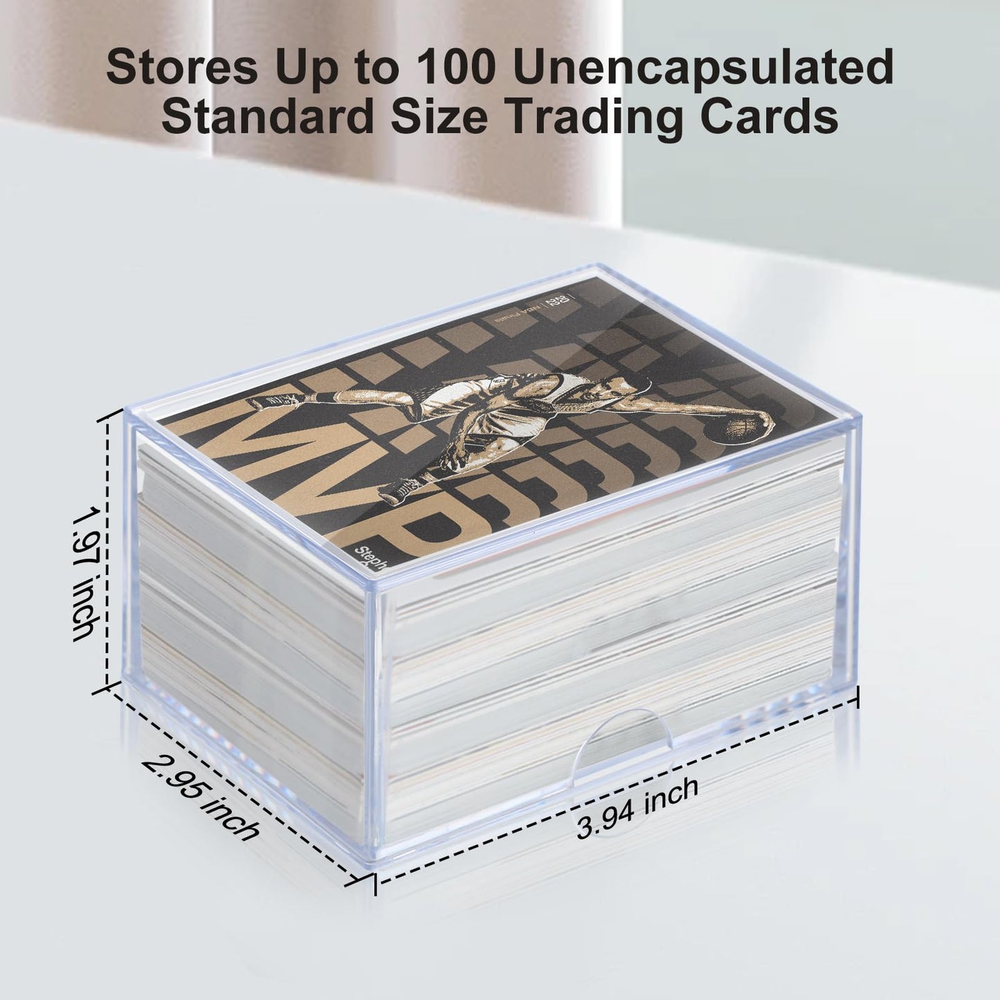 RIXUGIT 10-Pack 100-Count Deck-Case Card-Box - 2 Piece Trading Card Storage Box, Trading Deck Boxes, Clear Case Collection Storage Box for Gaming