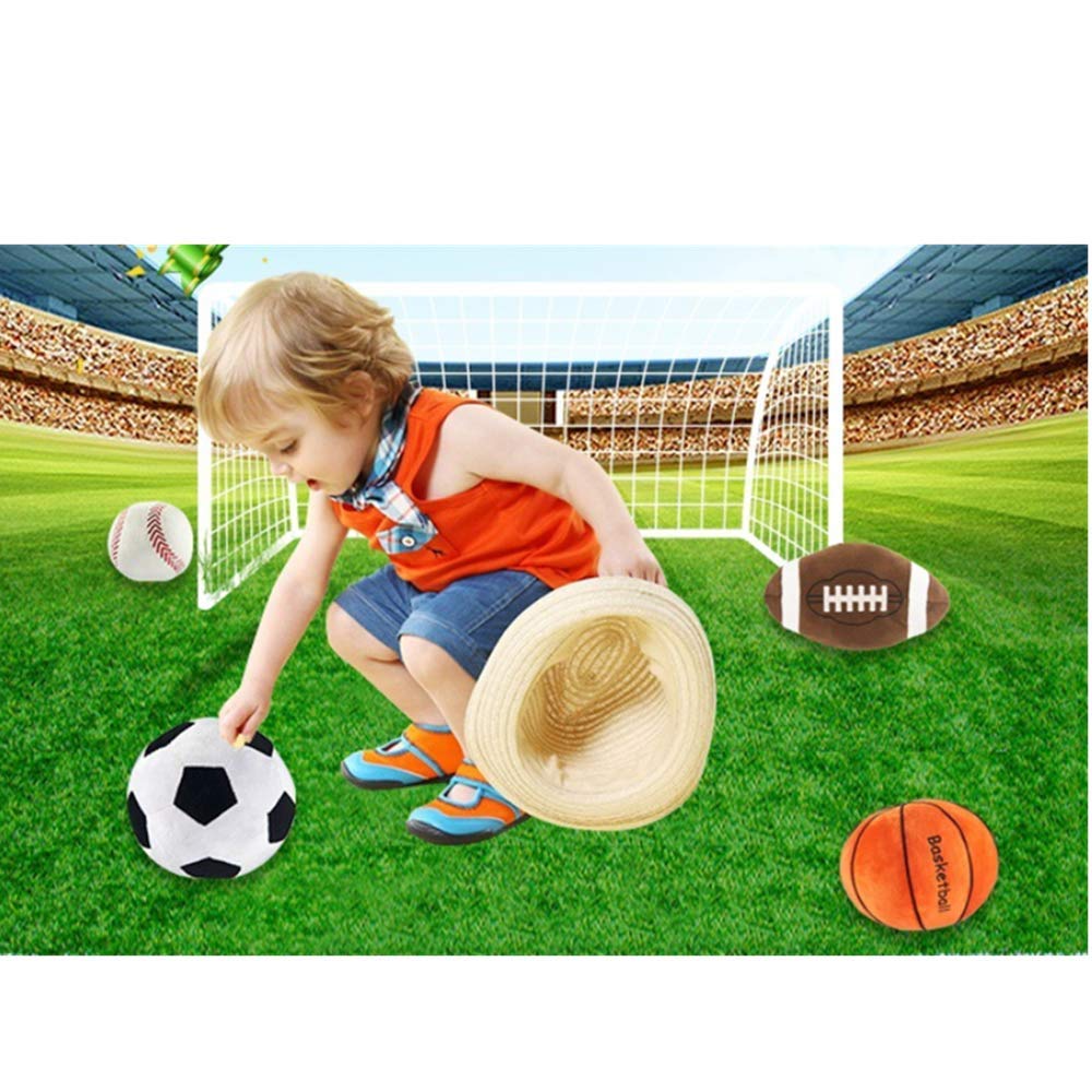 XIZHI 18'Basketball Plush Pillow Fluffy Durable Stuffed Football Throw Pillow Ball Sports,Ball Pillow Soft Durable Sports Toy Sofa Room Decoration