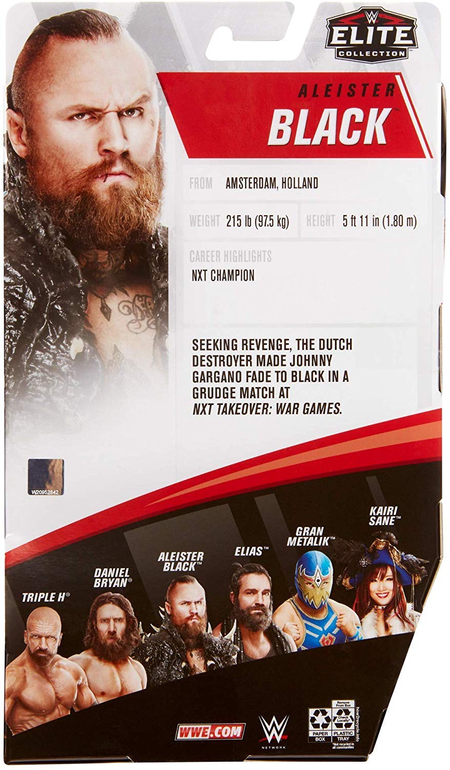 WWE Aleister Black Elite Series #73 Deluxe Action Figure with Realistic Facial Detailing, Iconic Ring Gear & Accessories