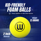 Winnwell Knee Hockey Foam Balls - Indoor Mini Stick Hockey Balls - Soft Foam 4-Pack with Drawstring Bag - 2" Diameter Ball