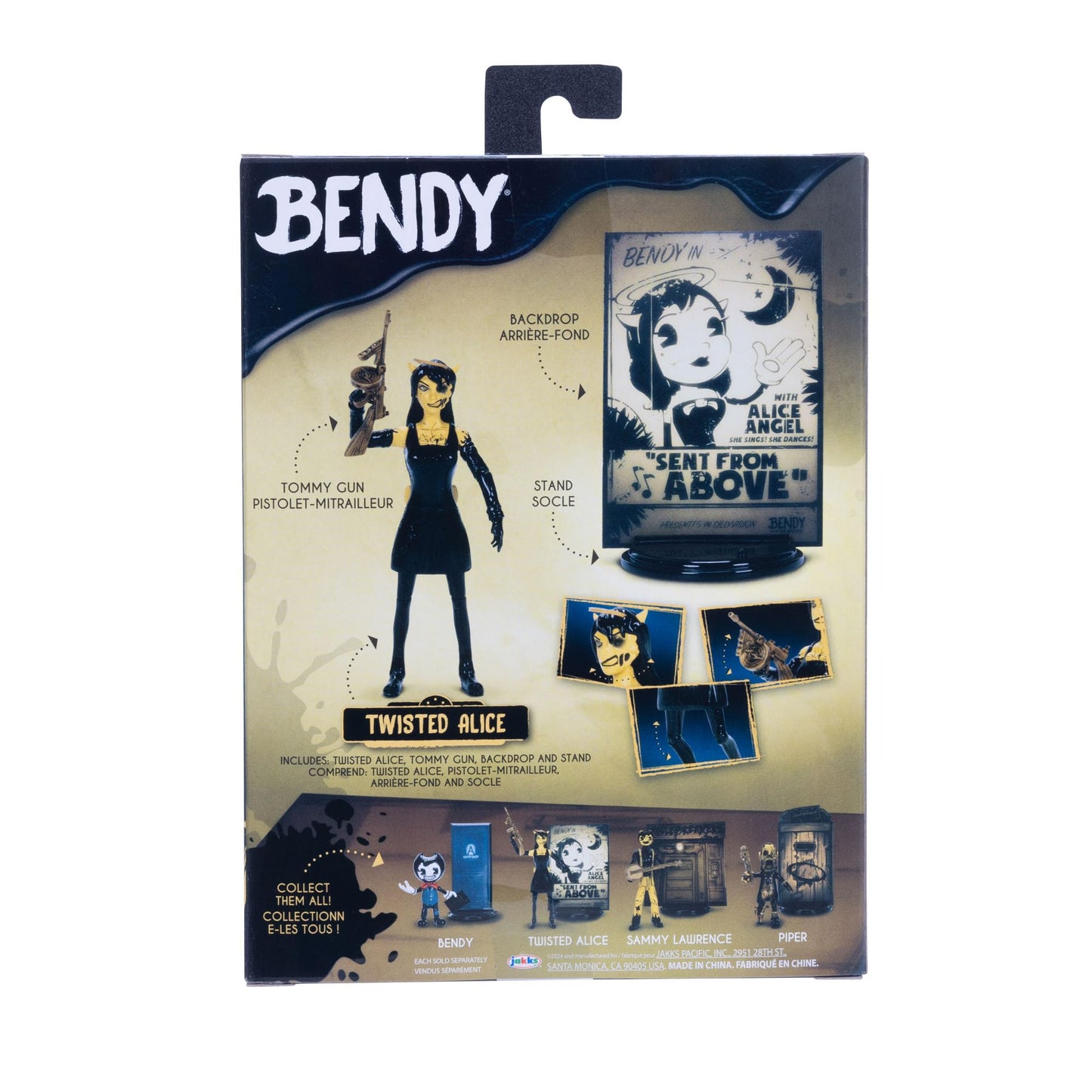 Bendy and the Ink Machine Twisted Alice with Tommy Gun 5" Action Figure from Wave 2