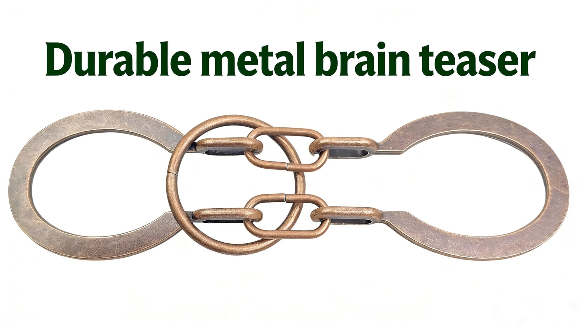 MAGIKON Traditional Brain Teaser, Classical Metal Horseshoe Puzzle Bronze