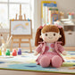 Linzy 15" Little Sweet Hearts Emily Doll - Adorable My First Plush Rag Doll for Girls - Soft Baby Doll with Braided Pigtails & Bows, Washable Sensory