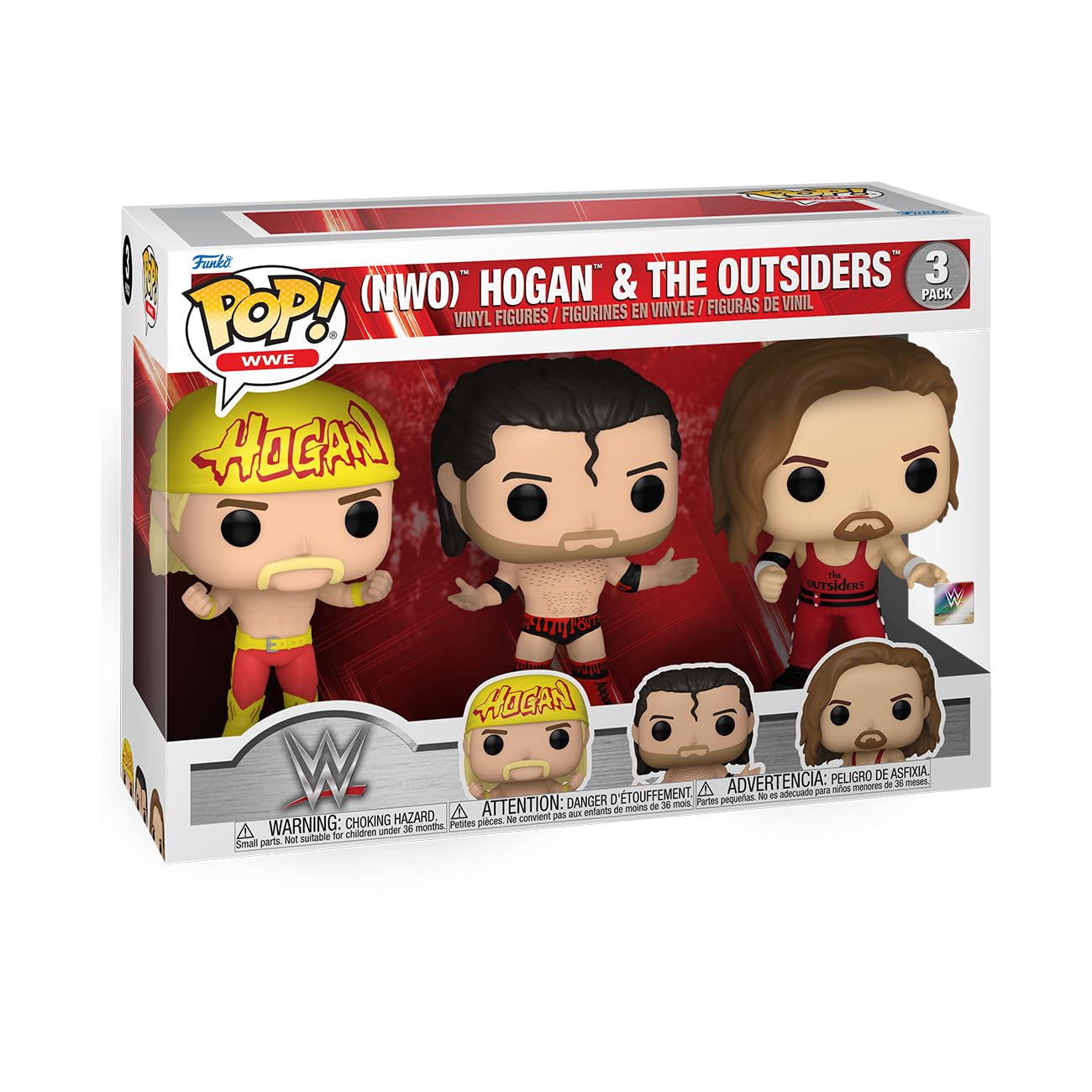 Funko POP! WWE: Hulk Hogan & Outsiders, 3-Pack - Collectable Vinyl Figure - Gift Idea - Official Merchandise - for Kids & Adults - Sports Fans - Model