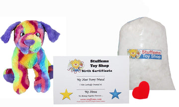 Stuffems Toy Shop Make Your Own Stuffed Animal Mini 8 Inch Candy the Dog Kit - No Sewing Required!