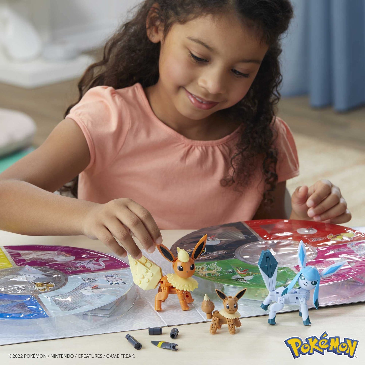 MEGA Pokémon Building Toys Set Every Eevee Evolution with 470 Pieces, 9 Poseable Characters, for Kids