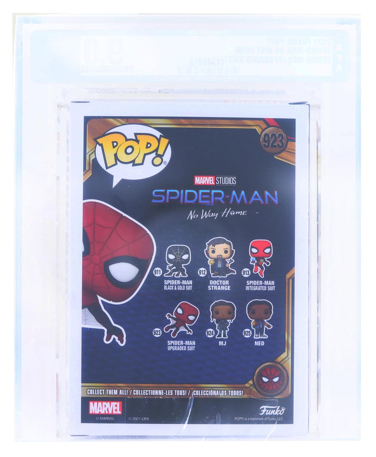 Funko Marvel Spiderman No Way Home POP | Spiderman Upgrade Suit | Rated AFA 9.25