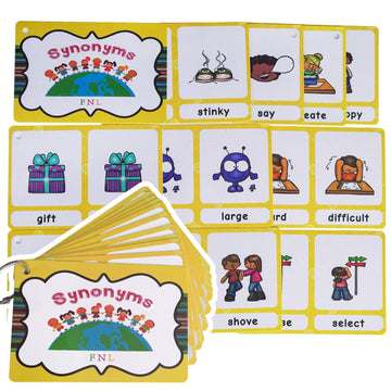 Zwttey 20 Groups English Synonyms Flashcards Building Vocabulary Pocket Cards Educational Learning Toys Pre-Kindergarten Classroom Supplies