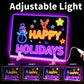 Large LED Drawing Board for Kids (13.7"x10") - 7-Color Glowing Doodle & Writing Board with 4 Light Modes & Adjustable Brightness, USB Powered (Adapter