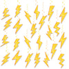 24 Pieces Lightning Hanging Swirls Flash Weather Streamers Gold Lightning Hanging Decorations Ceiling Swirls for Yellow Lightning Birthday Party