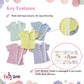 Emily Rose 14.5 Inch Doll Clothes - 5PC Pastel T-Shirts for Crafting & Sublimation | Gift Boxed | Wellie Wishers & Glitter Girls Compatible - USA