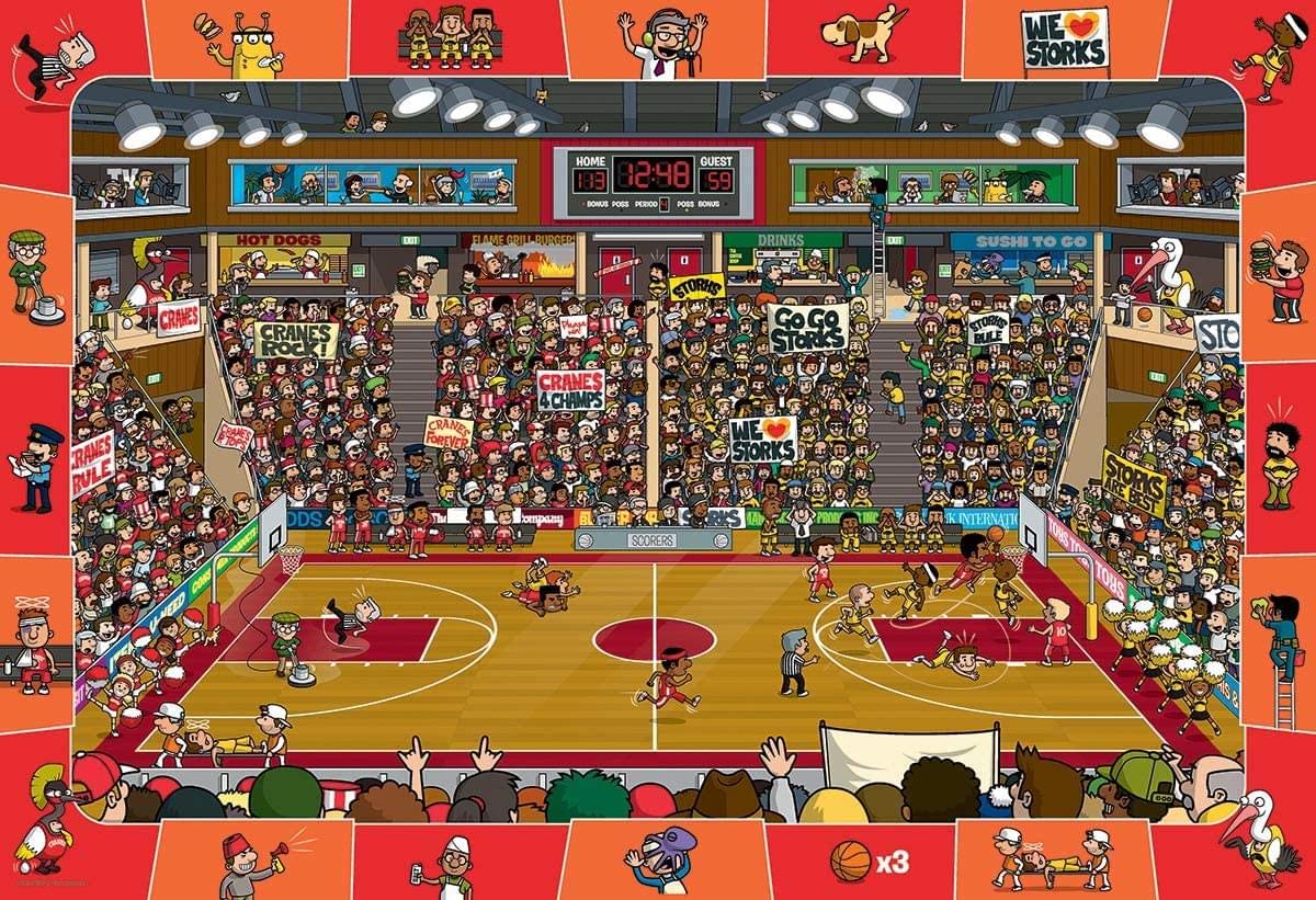 Basketball - Spot and Find Puzzle, 100-Piece