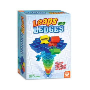MindWare Leaps and Ledges Strategy Game - Ages 8+ - Fun Party Game and Family Game Night Activity for Kids, Teens, and Adults - 2 to 4 Players