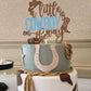 A Little Cowboy Is On The Way Cake Topper Boy Baby Shower Decoration Western Themed Party Supplies Blue