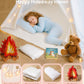 Little Dove Teepee Tent for Kids with Star Lights, Mat & Campfire Toy, Premium Cotton Canvas Kids Play Tent with Wooden Poles, Foldable Indoor Outdoor