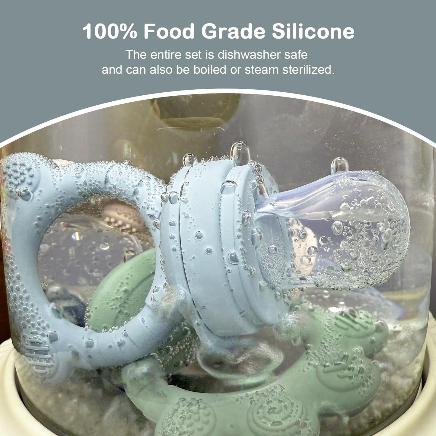 2 Pack Baby Fruit Feeder + Breastmilk Popsicle Molds?Baby Teethers?Perfect for Teething Relief?Fresh Food Feeder for Safe Infant Self Feeding?Extra