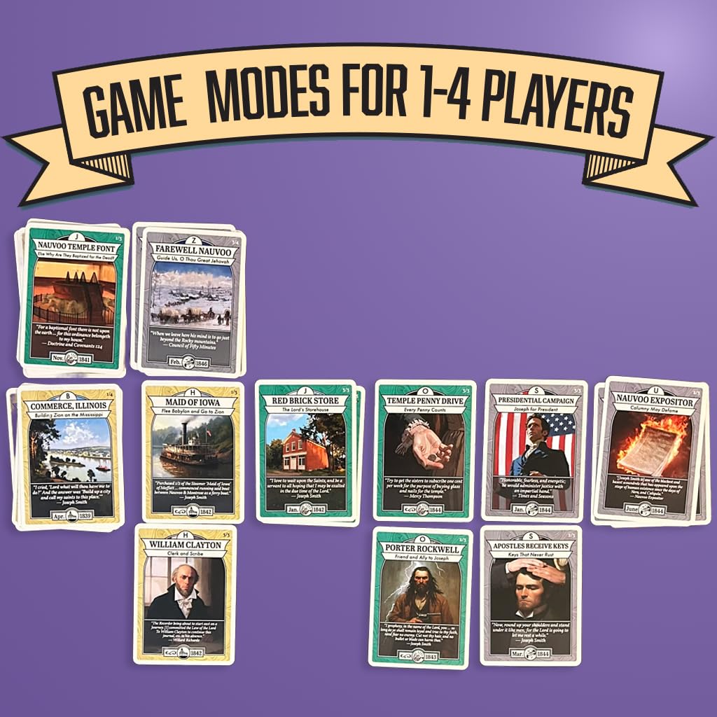 Church History Cards Latter-Day Saints Volume IV: Nauvoo | Standalone Game | 90 Cards | Over 300 New Trivia Questions | Cards for Collecting