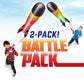 Geospace Hand Held SR. Pump Rocket Combo Battle Pack - Flying Foam Rockets Outdoor Toys for Kids, Boys & Girls - 36" Set with 2 Launchers & 4 Rockets