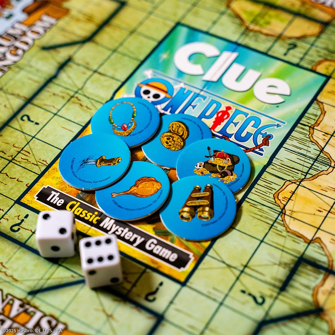 CLUE: One Piece Board Game, Find Hidden Pirate Treasure with Luffy and The Straw Hat Crew, Explore Iconic Locations Like Dressrosa, Drum Kingdom