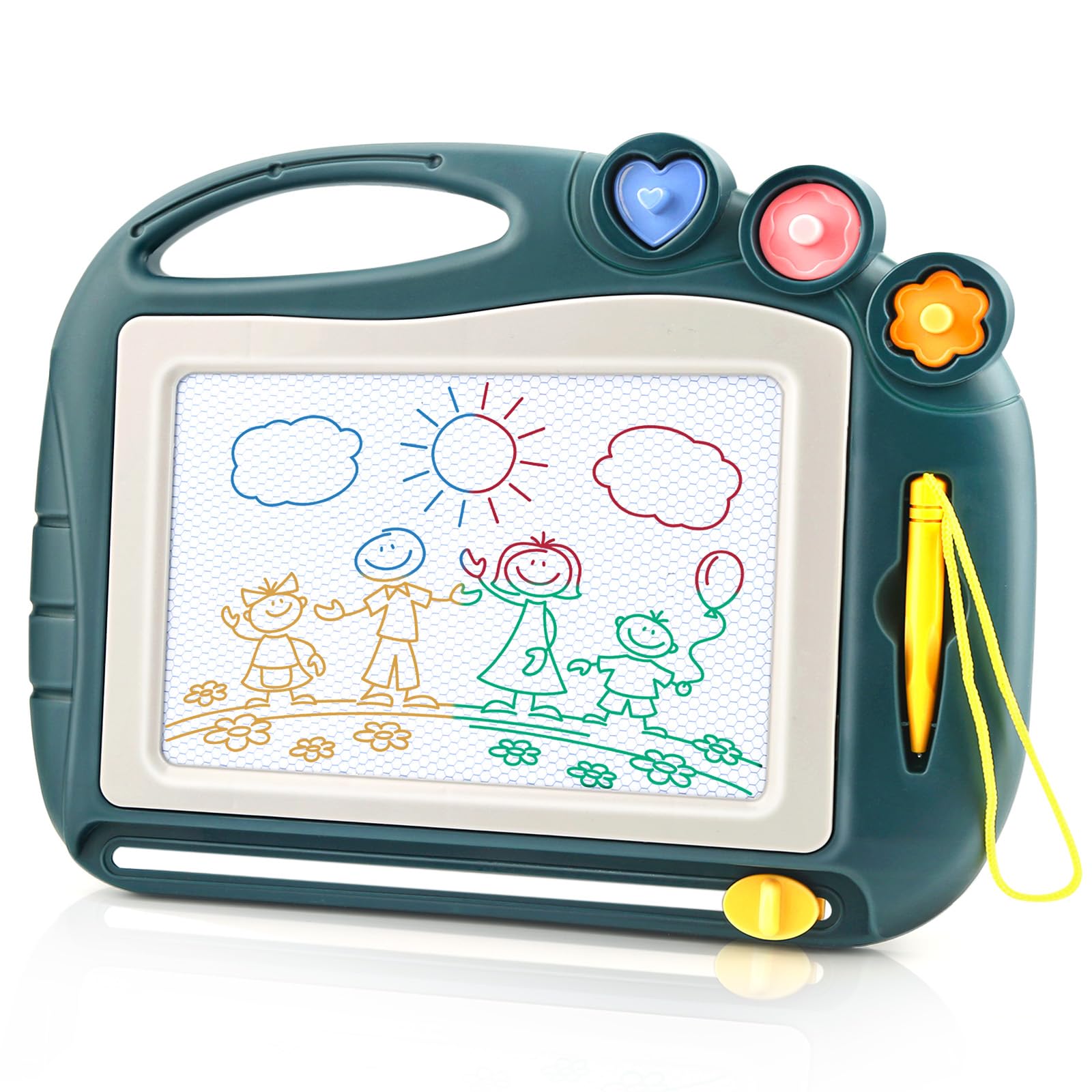 Daisiki Magnetic Drawing Board, Toddler Toys for Age 1 2 3 Boys Girls, Sketch Pad, Birthday Easter Christmas Halloween Kids Toy Gifts for Boys