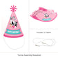 Big Dot of Happiness Pawty Like a Puppy Girl - Cone Happy Birthday Party Hats for Kids and Adults - Set of 8 (Standard Size)