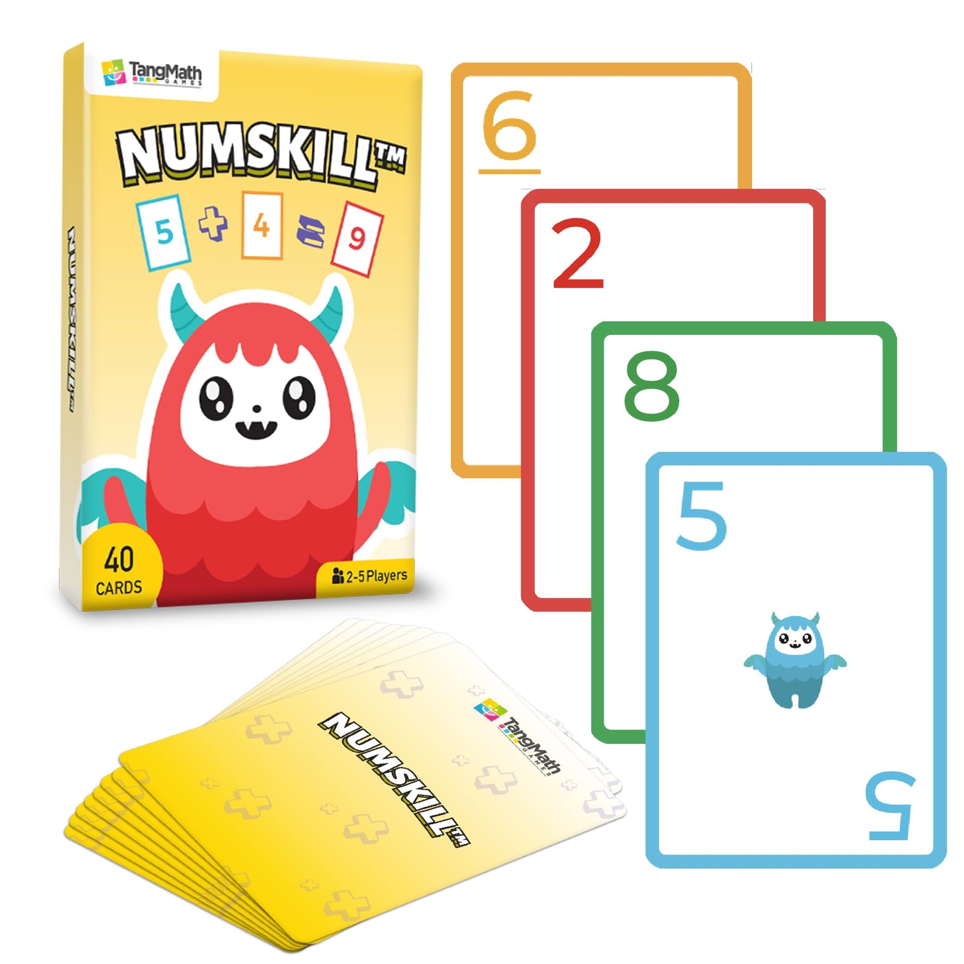 Kakooma Numskill - Math Card Game for Grades K-3 - Build Number Bonds, Color Patterns & Sequences - Fun for Home or Class