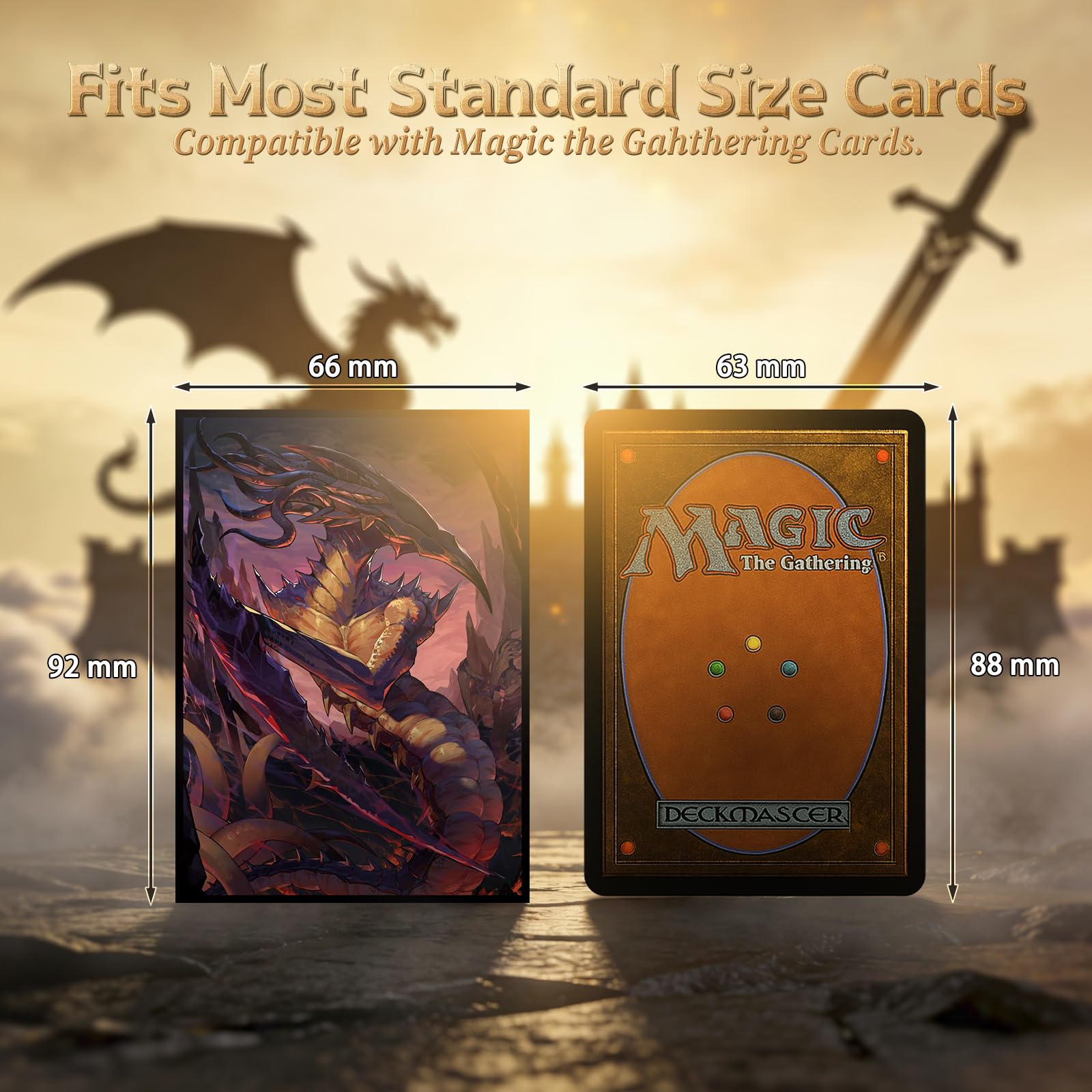 FUNinEDH MTG Card Sleeves - Sliver - 100 CT EDH Commander Sleeves for Magic the Gathering