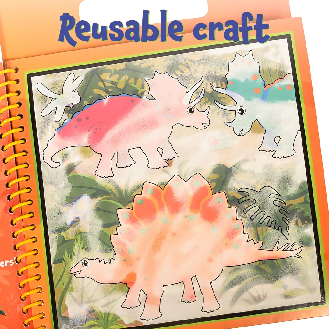 READY 2 LEARN Water Art Activity Book | Dinosaurs | 6 Scenes | Mess-Free | Reusable Water Coloring Book | Learn Fun Dino Facts | Toddler Travel