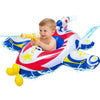 Baby Airplane Pool Float with Handle & Squirt Gun, Baby Swim Float Swimming Pool Float Kids Toddler Floaties Toddler Pool Float Age 1-4 Boys Girls