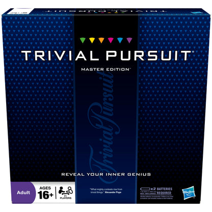 Hasbro Gaming Trivial Pursuit Master Edition Trivia Game, Board Games for Adults and Teens, Includes Electronic Timer, Trivia Games for 2 to 6