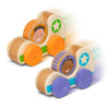 Melissa & Doug GO Tots Wooden Star Cars (2 Cars, 2 Disks) Stacking Toys for Infants, Hand Push Vehicles, Wooden Car Toys for Toddlers Ages 1+ -