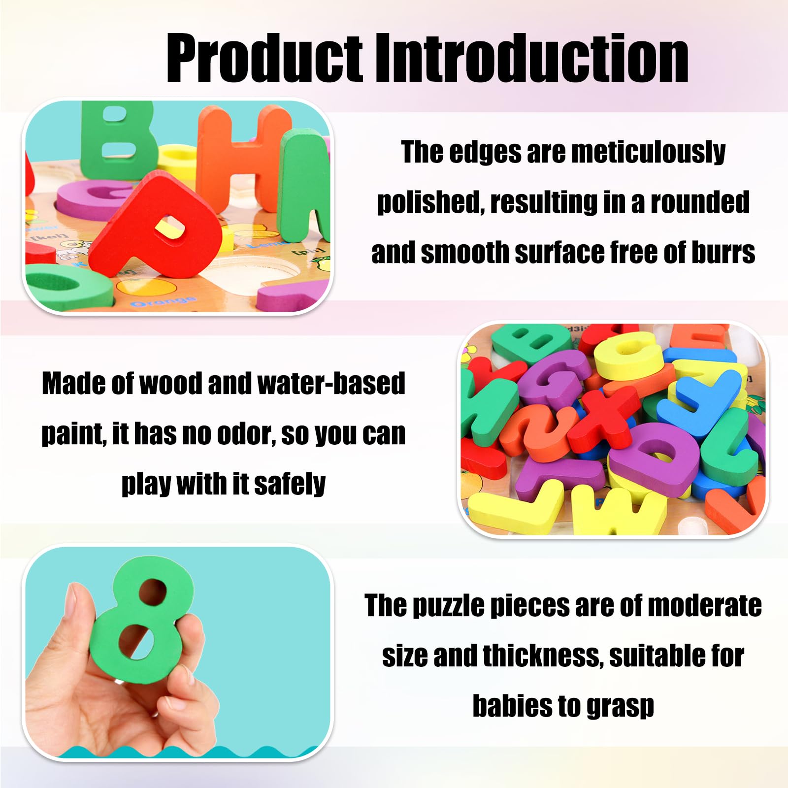Wooden Number Puzzle for Young Children, 1-20 Digit Operation Symbol Puzzle