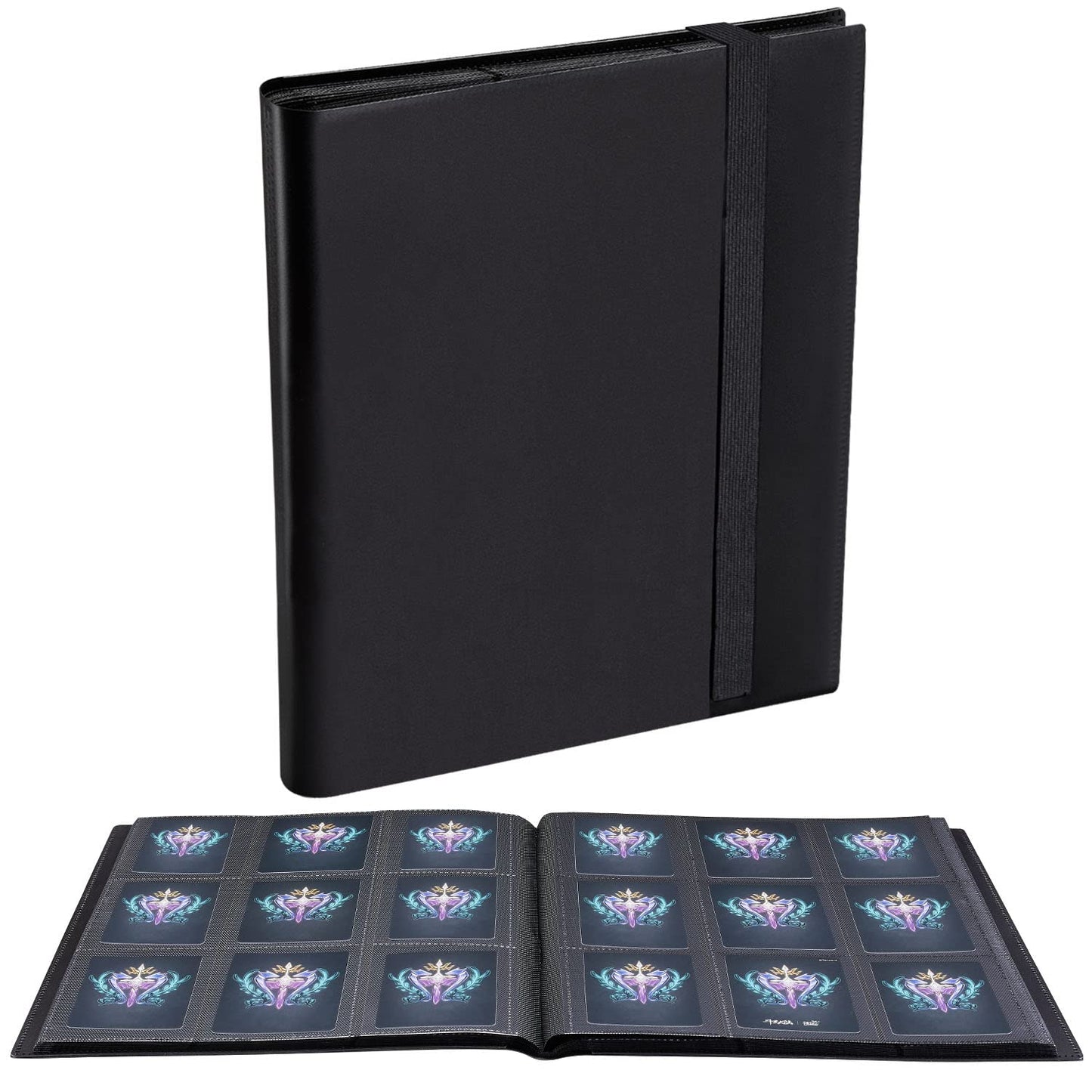 JIQEZNL Card Binder, 360 Pockets Upgraded Trading Card Binders, Cards Collection Binder 9 Pocket, Side Loading Yugioh Binder Book Holder for MTG, TCG