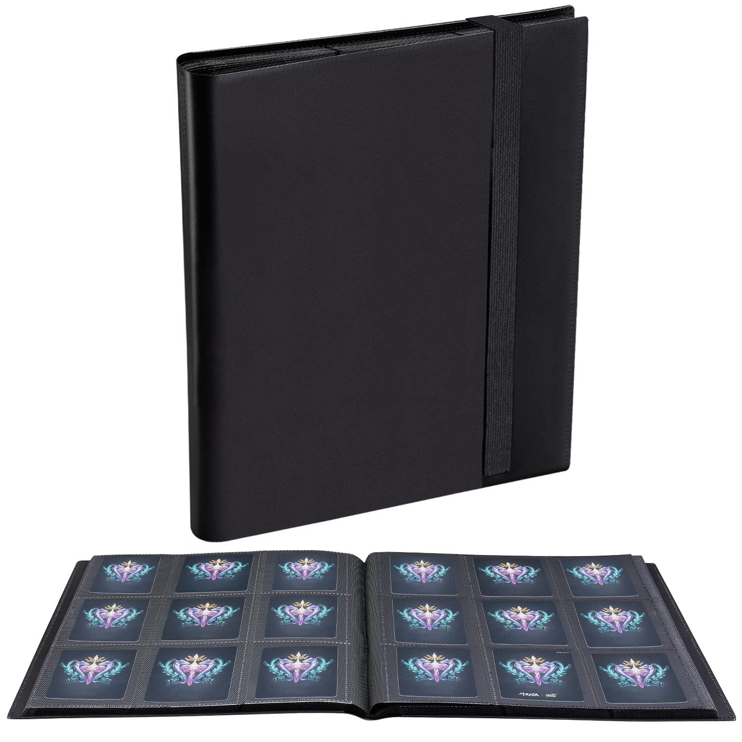 JIQEZNL Card Binder, 360 Pockets Upgraded Trading Card Binders, Cards Collection Binder 9 Pocket, Side Loading Yugioh Binder Book Holder for MTG, TCG