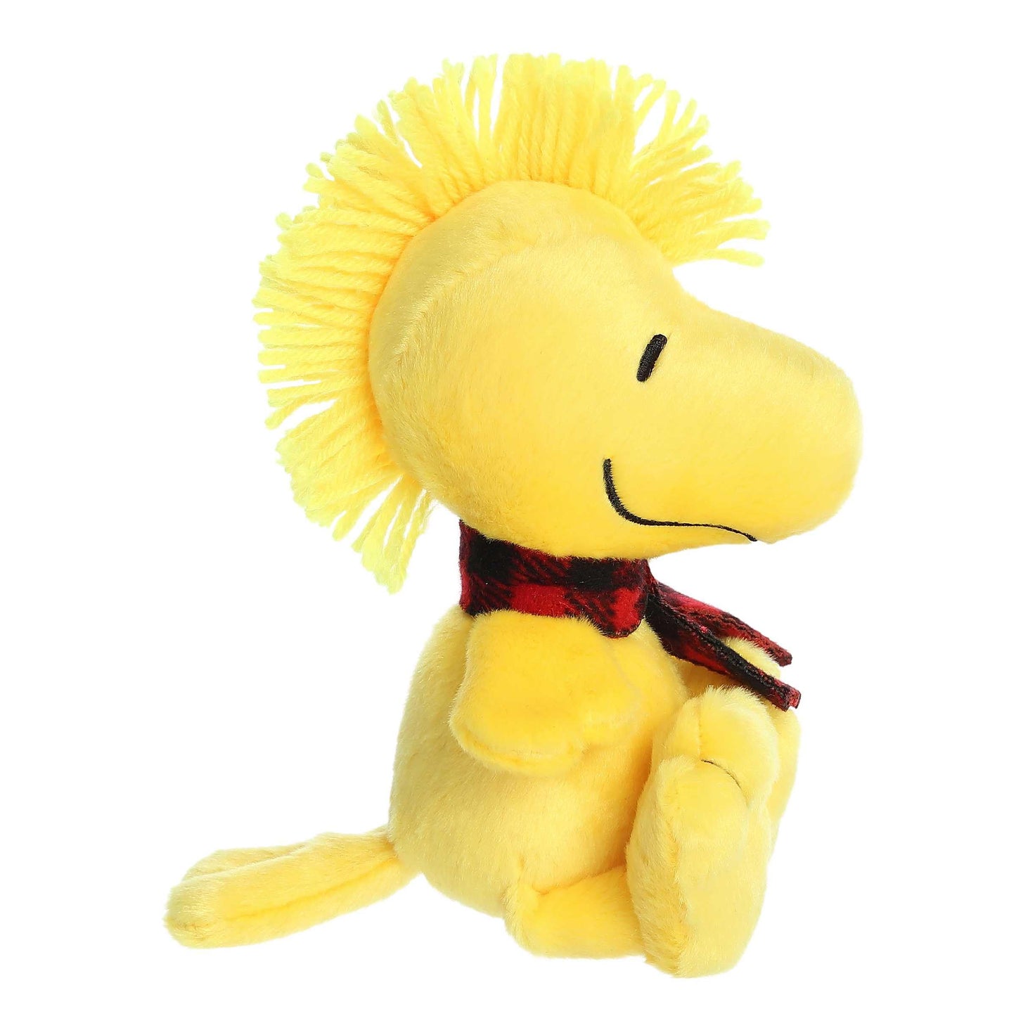 Aurora® Festive Peanuts® Winter Plaid Woodstock Stuffed Animal - Officially Licensed Toys for All Snoopy Fans - Nostalgic Gift for Adults and Birthday