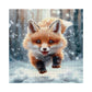 Cute Winter Fox Puzzles for Adults 1000 Pieces, Art Animal Snow Landscape Jigsaw Puzzles, Challenging Nature Scenic Puzzle