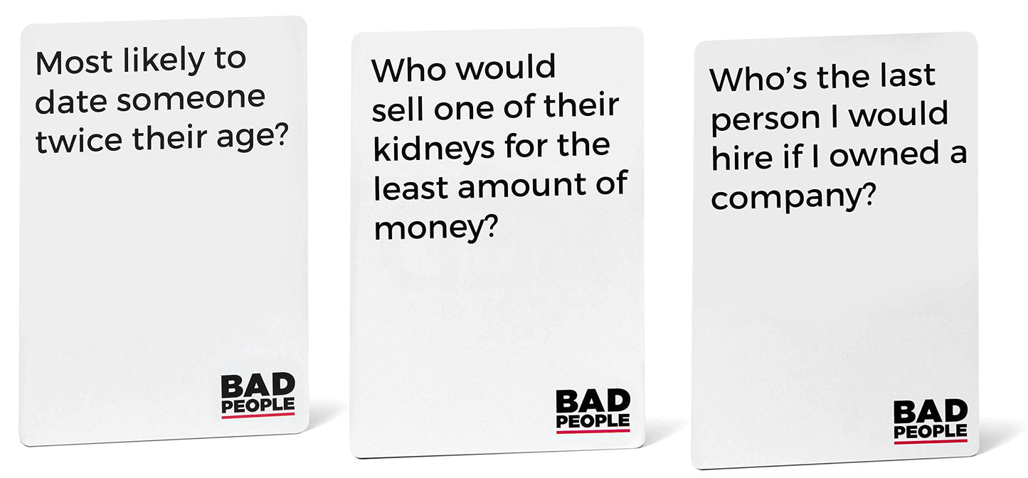 BAD PEOPLE Party Game - Green Expansion - 100 New Question Cards for the Hilarious Adult Card Game for Fun Parties & Board Games Night with Your Group