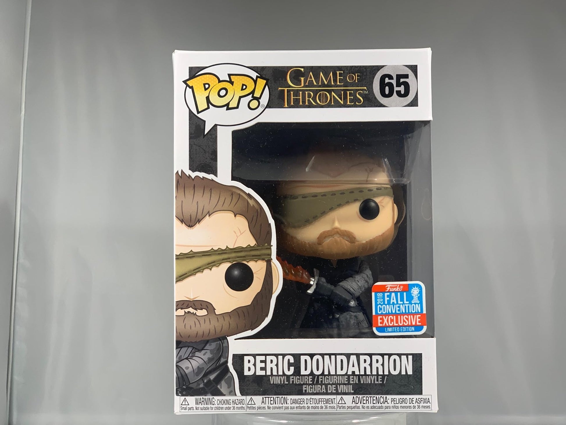 Funko POP! Television: Game of Thrones - Beric Dondarrion with Flame Sword 2018 Fall Convention Shared Exclusive