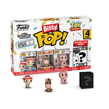 Funko Bitty Pop Toy Story - Jessie 4PK - Jessie, Bullseye, Hamm and A Surprise Mystery Mini Figure - 0.9 Inch (2.2 Cm) Collectable - Stackable Display