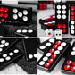 HenMerry 32PCS Pai Gow Tiles Game Set,24# Chinese Traditional Black Dominoes PaiGow, Pai Gow Poker, Best Casino Game Party Fun Toy for Entertainemnt