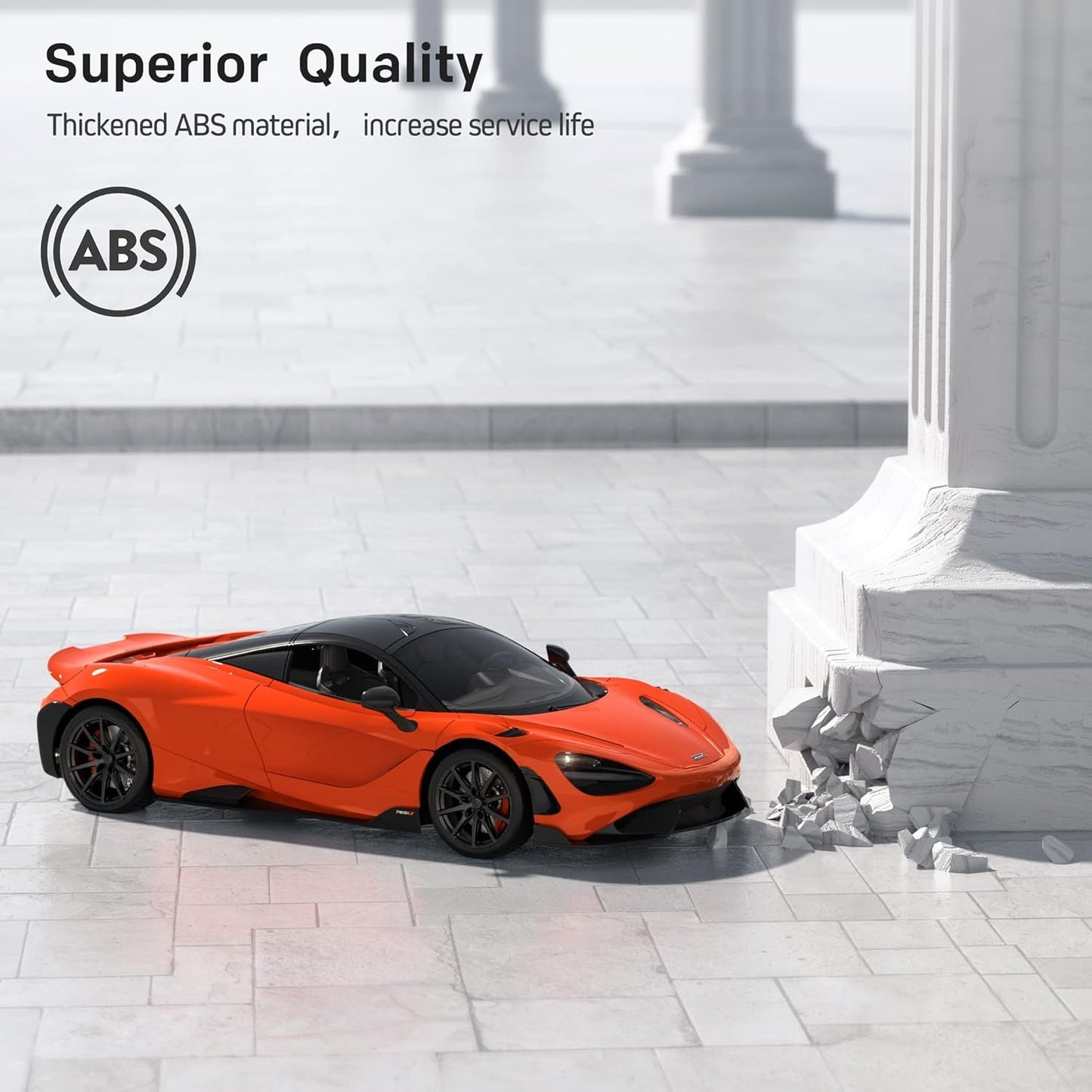 MIEBELY 1:12 Licensed McLaren 765LT RC Car 2.4G LED Toy for Kids Adults